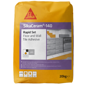 Gbr Sika Sikaceram Sikaceram140 rapid set 140 Pack 20kg Grey 674162 Skcm140gy20